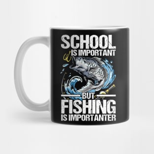 School Is Important But Fishing Is Importanter Mug